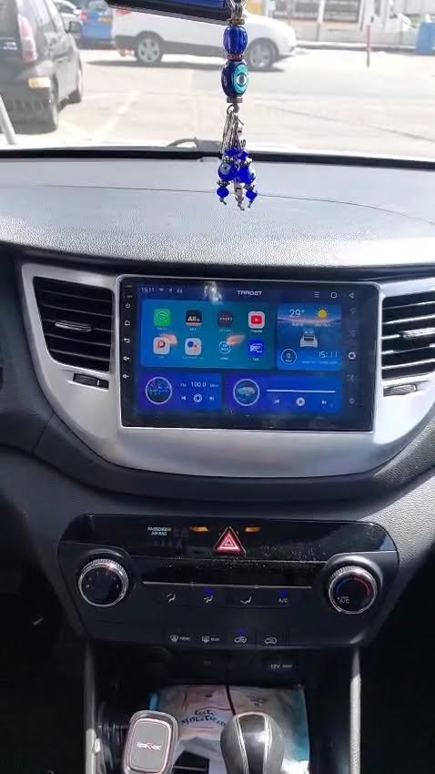 התקנת מסך אנדרואיד ביונדאי טוסון 2017 עם CarPlay אלחוטי וחיבור למצלמת הרוורס